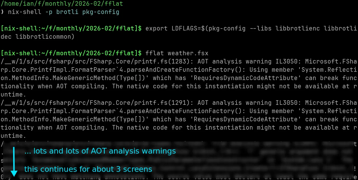 image: fflat compiling